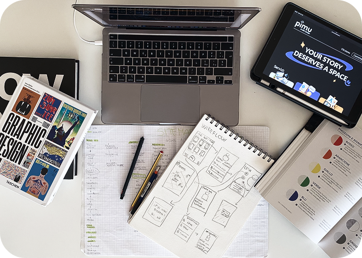 Illustration of Samuela's workspace